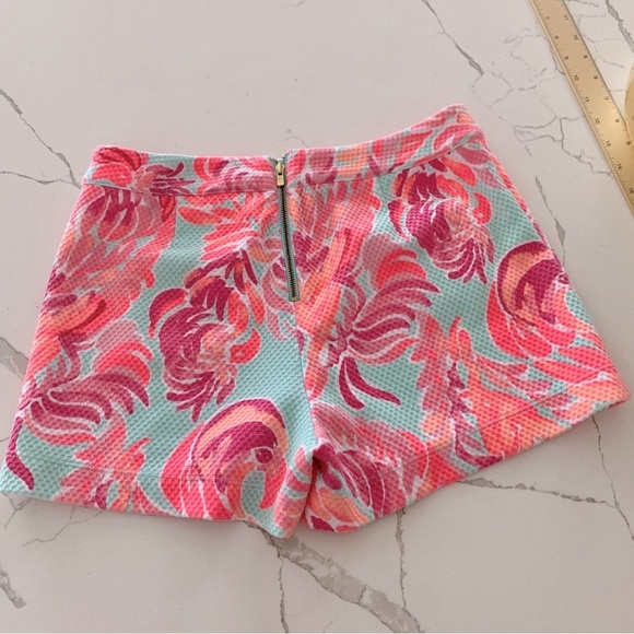 NWOT Lilly Pulitzer Poolside Blue Love Birds Knit Floral Print Alycia Shorts - Picture 4 of 12